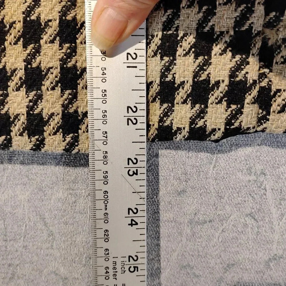 Lily Morgan NWOT Women's Black and Tan Houndstooth Long Sleeve Blazer Size Large - Picture 9 of 9